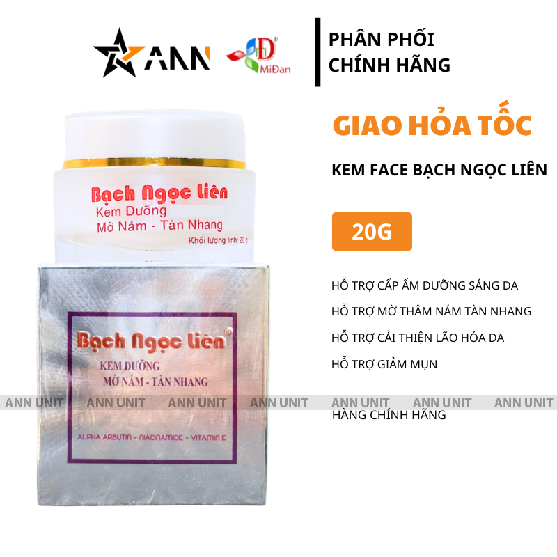Giá sỉ kem Face Bạch Ngọc Liên 20g Dưỡng Trắng Da Mờ Nám