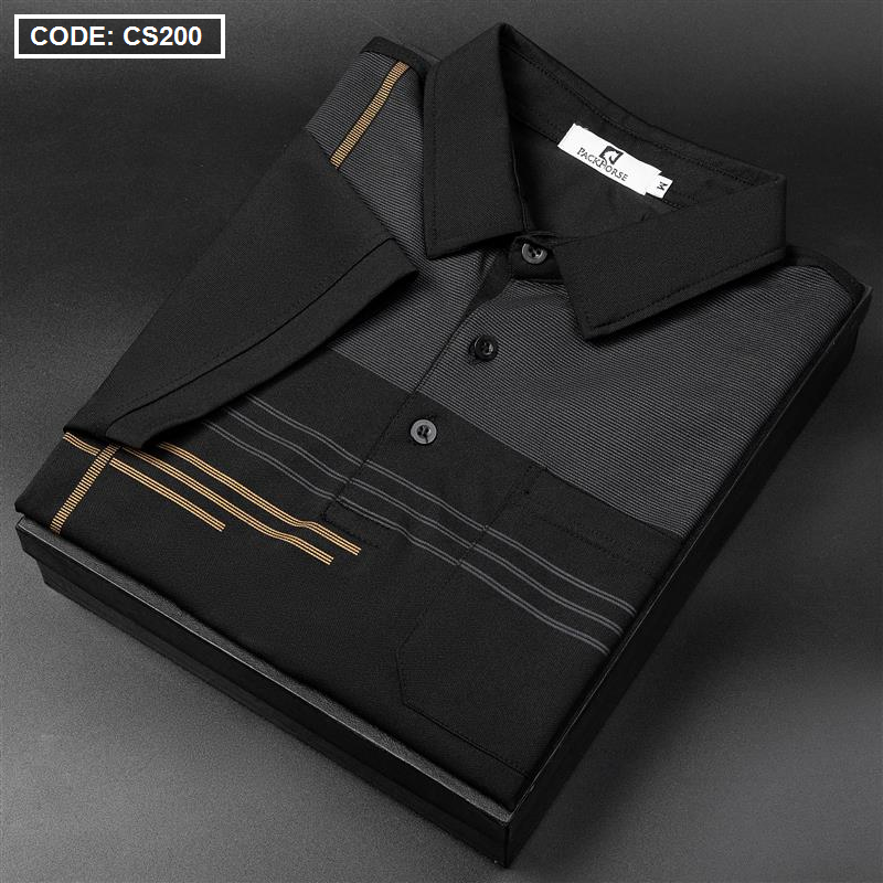 Áo Thun Nam Cổ Bẻ Sọc Nhuyễn Phối Túi (Có Size 3x)
