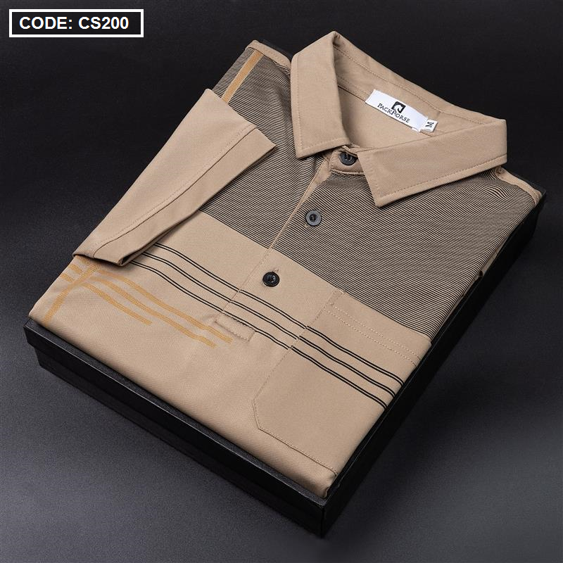 Áo Thun Nam Cổ Bẻ Sọc Nhuyễn Phối Túi (Có Size 3x)