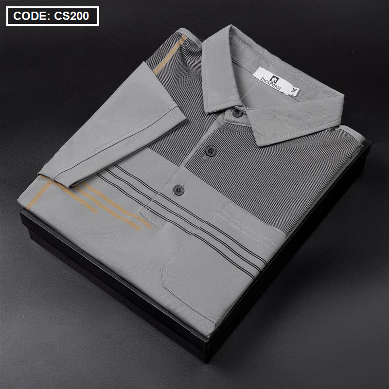 Áo Thun Nam Cổ Bẻ Sọc Nhuyễn Phối Túi (Có Size 3x)
