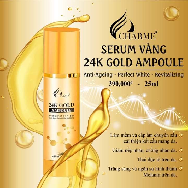 19225-129980331-2217572471720608-9035115669056828494-n-1.jpg Serum Dưỡng Trắng Da Hàn Quốc Charme 24k Gold Ampoule - 8809273480197