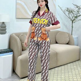 Đồ bộ quần dài pijama dể thương tay ngắn in nhiều họa tiết - DBO1335