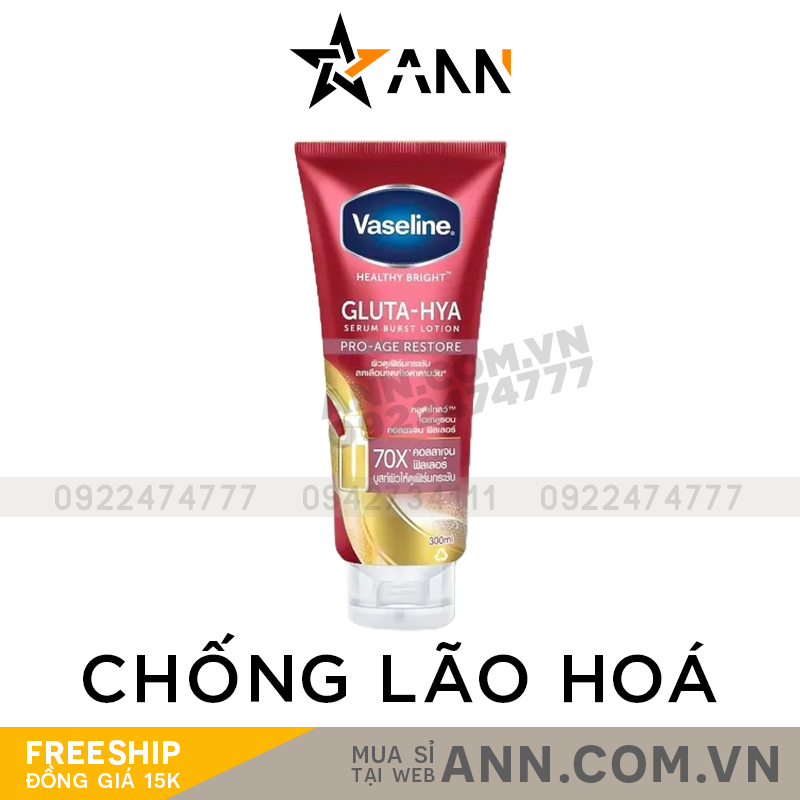 19360-318.png Sữa Dưỡng Thể Vaseline 70x Màu Đỏ Gluta Hya Serum Burst Lotion Pro Age Restore Thái Lan - 8851932448567