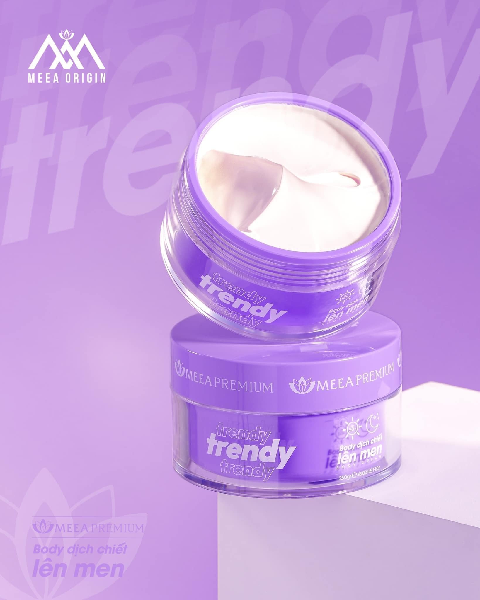 Kem Body Trendy Meea Origin Dịch Chiết Lên Men - Tặng 1 Gói Ủ Bơ Meea Kem Body Trendy Meea Origin Dịch Chiết Lên Men - Tặng 1 Gói Ủ Bơ Meea