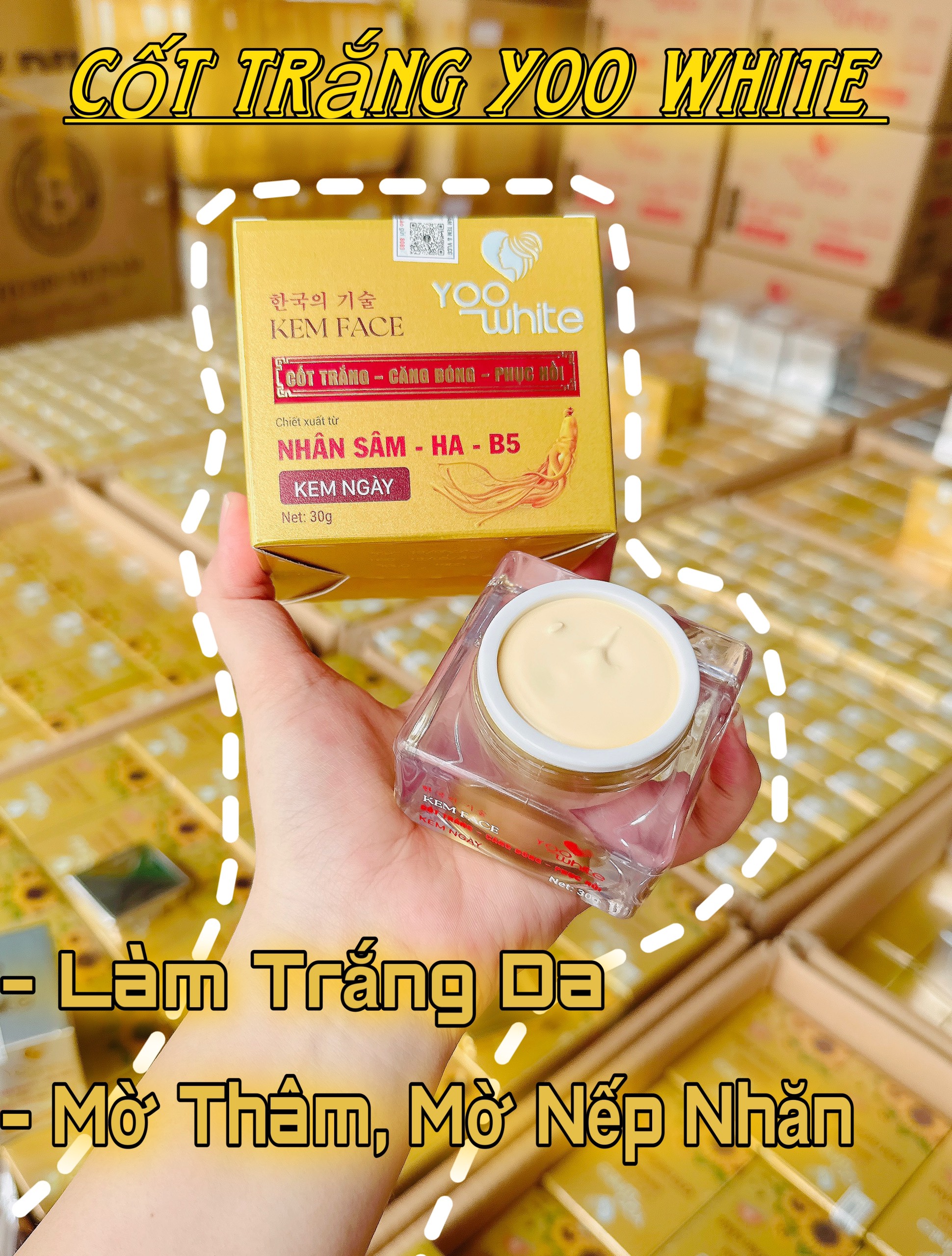 Kem Face Cốt Trắng Nhân Sâm Yoo White Kem Face Cốt Trắng Nhân Sâm Yoo White