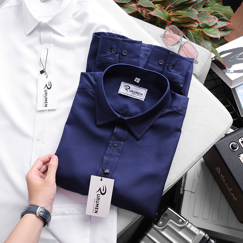 Kho sỉ áo Sơ Mi Nam Tay Dài RURUMEN Công Sở Có Size to Kho sỉ áo Sơ Mi Nam Tay Dài RURUMEN Công Sở Có Size to