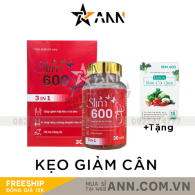 Kẹo Giảm Cân Slim 600 3IN1 Tặng Detox Rau Củ - 8936194788009