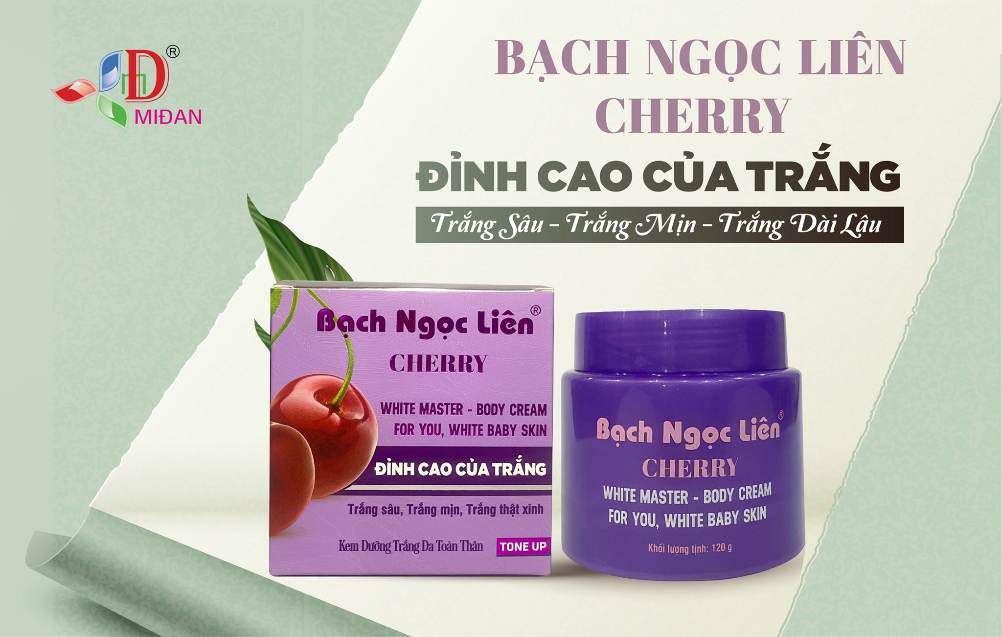 Mua sỉ kem Body Bạch Ngọc Liên Cherry 120gr Mua sỉ kem Body Bạch Ngọc Liên Cherry 120gr