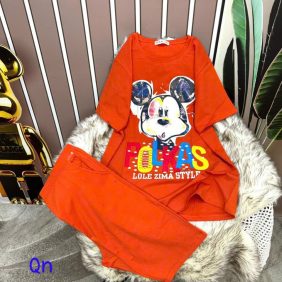 Đồ bộ quần lửng áo tay ngắn in hình chuột mickey - DBO2413