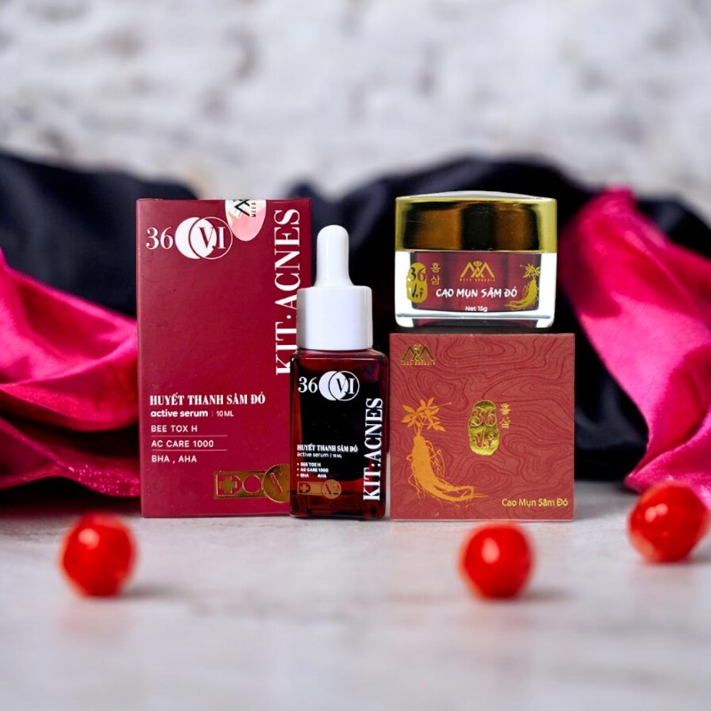 Combo Cao Mụn Sâm Đỏ và Serum Cốt Thảo Dược 36 vị Meea Organic Combo Cao Mụn Sâm Đỏ và Serum Cốt Thảo Dược 36 vị Meea Organic
