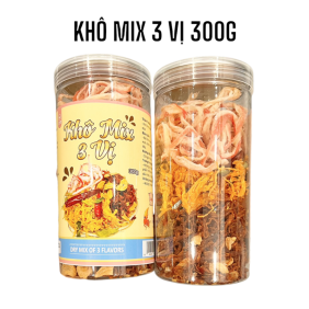 Khô Mix 3 Vị ( Heo -Mực - Gà ) 300g Hộp - KM3V