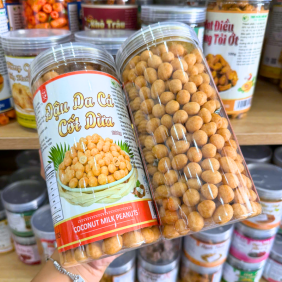 Đậu Phộng Da Cá Cốt Dừa Thơm Ngon 500g Hộp Pet - 8936208931407