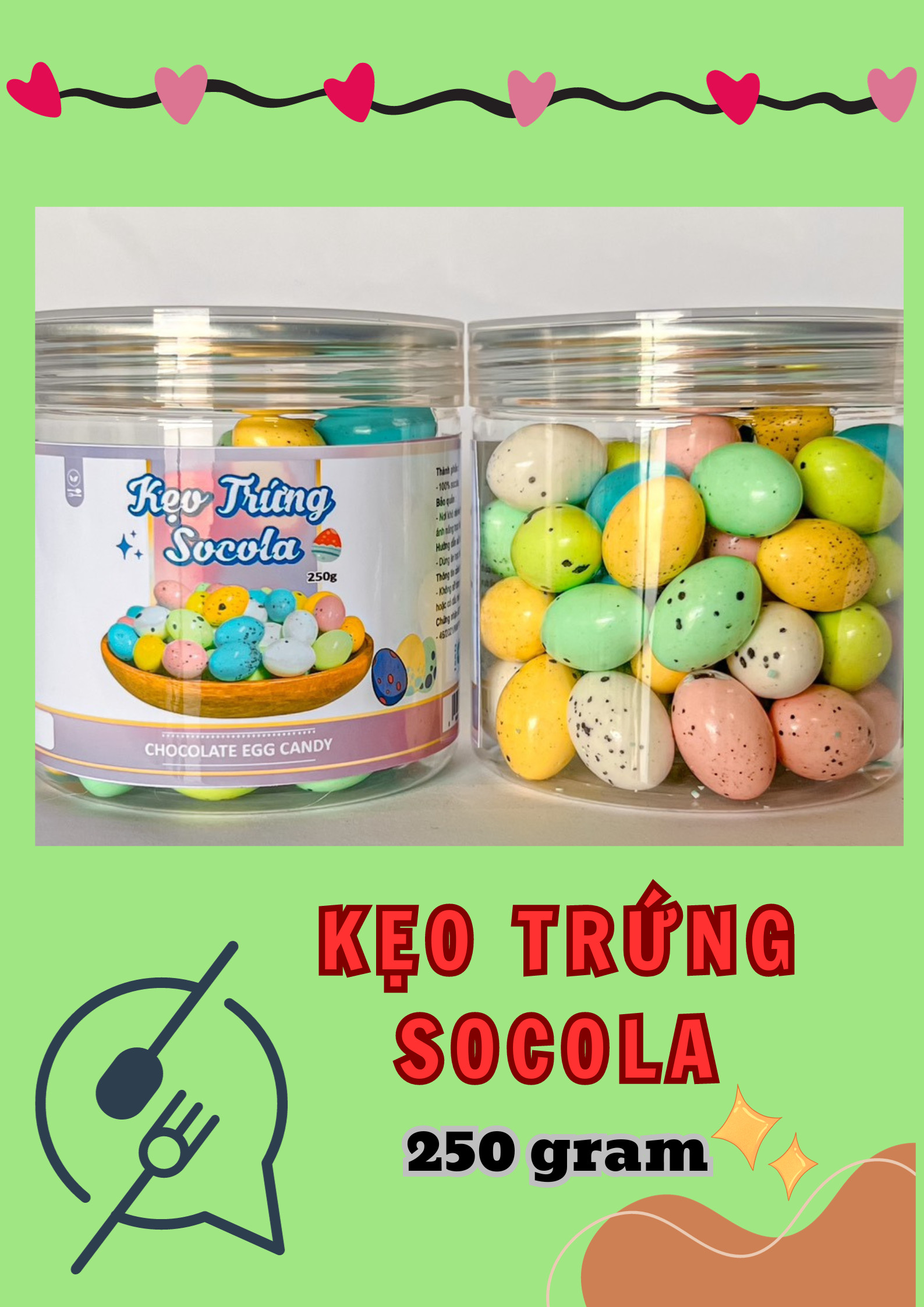 Kẹo Trứng Socola 250g Kẹo Trứng Socola 250g