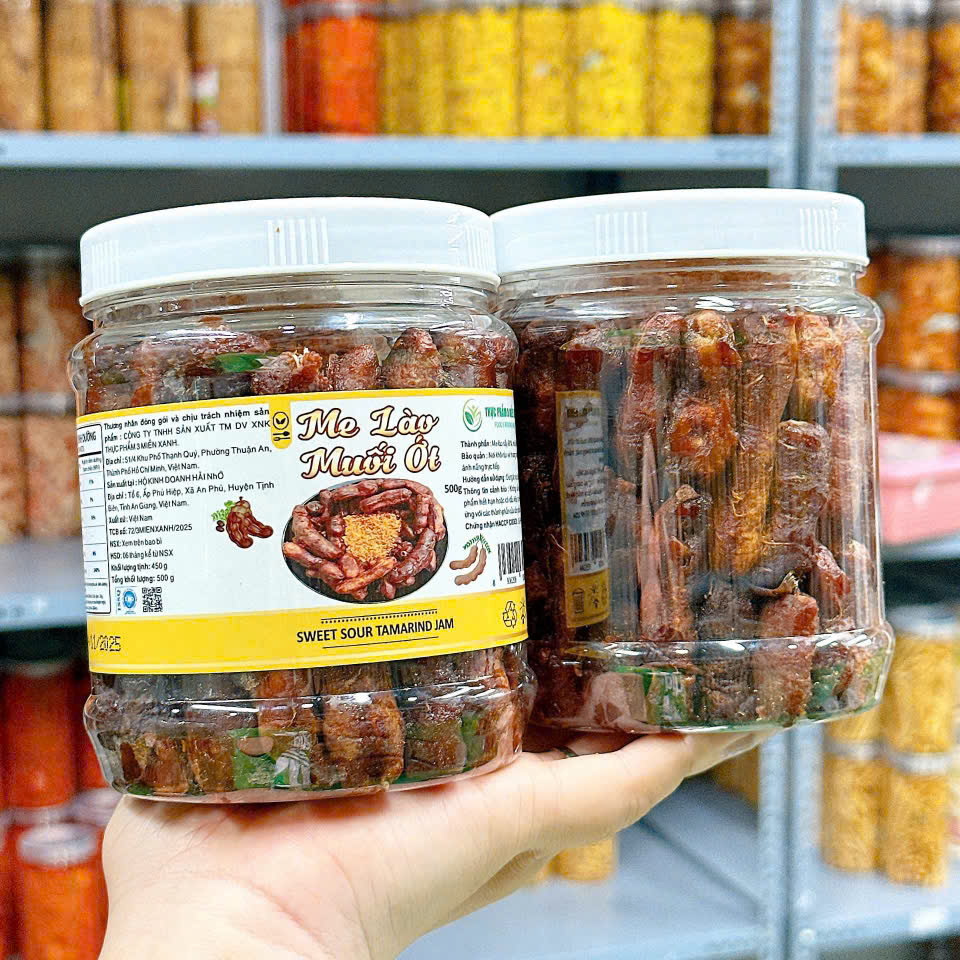 Kho sỉ me Lào Muối Tôm Thơm Ngon 500g hộp Kho sỉ me Lào Muối Tôm Thơm Ngon 500g hộp
