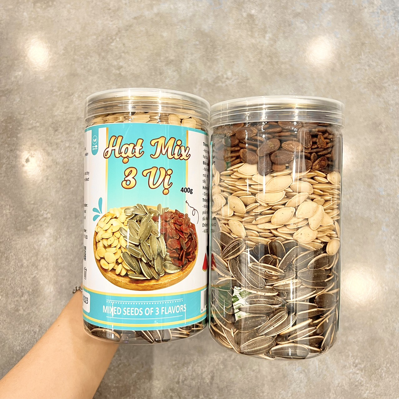Hạt Mix 3 Vị (Hướng dương - Hạt dưa - Hạt bí) Thơm Ngon 400g Hạt Mix 3 Vị (Hướng dương - Hạt dưa - Hạt bí) Thơm Ngon 400g