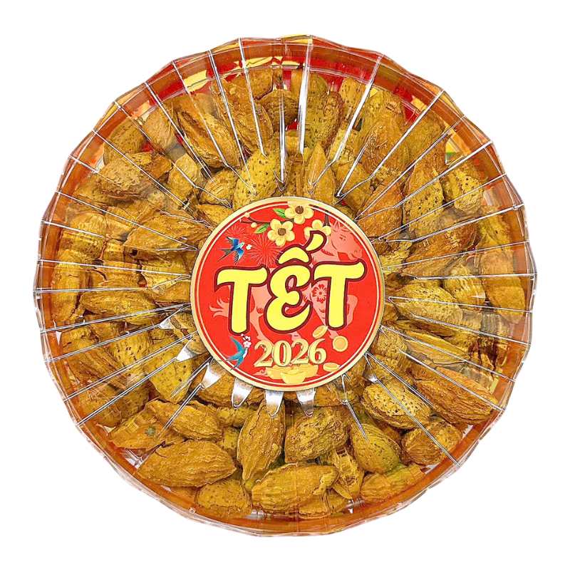 Hộp Quà Tết Hạnh Nhân Rang Bơ 350g - Hộp Sun Khía Hộp Quà Tết 2026 Hộp Quà Tết Hạnh Nhân Rang Bơ 350g - Hộp Sun Khía Hộp Quà Tết 2026