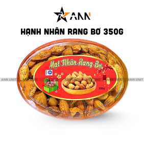 Hộp Quà Tết Hạnh Nhân Rang Bơ 350g - Hộp Ovan - HNRBHO