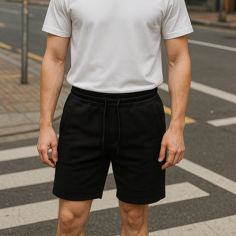 Giá sỉ quần Short Thun Nam Viền Sọc Ngang New Basic Giá sỉ quần Short Thun Nam Viền Sọc Ngang New Basic