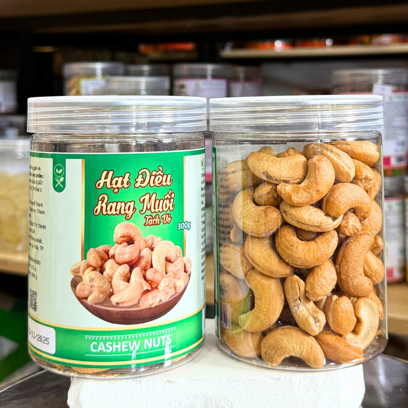 Kho sỉ hạt Điều Tách Vỏ Nguyên Hạt 300g Hộp Pet Kho sỉ hạt Điều Tách Vỏ Nguyên Hạt 300g Hộp Pet