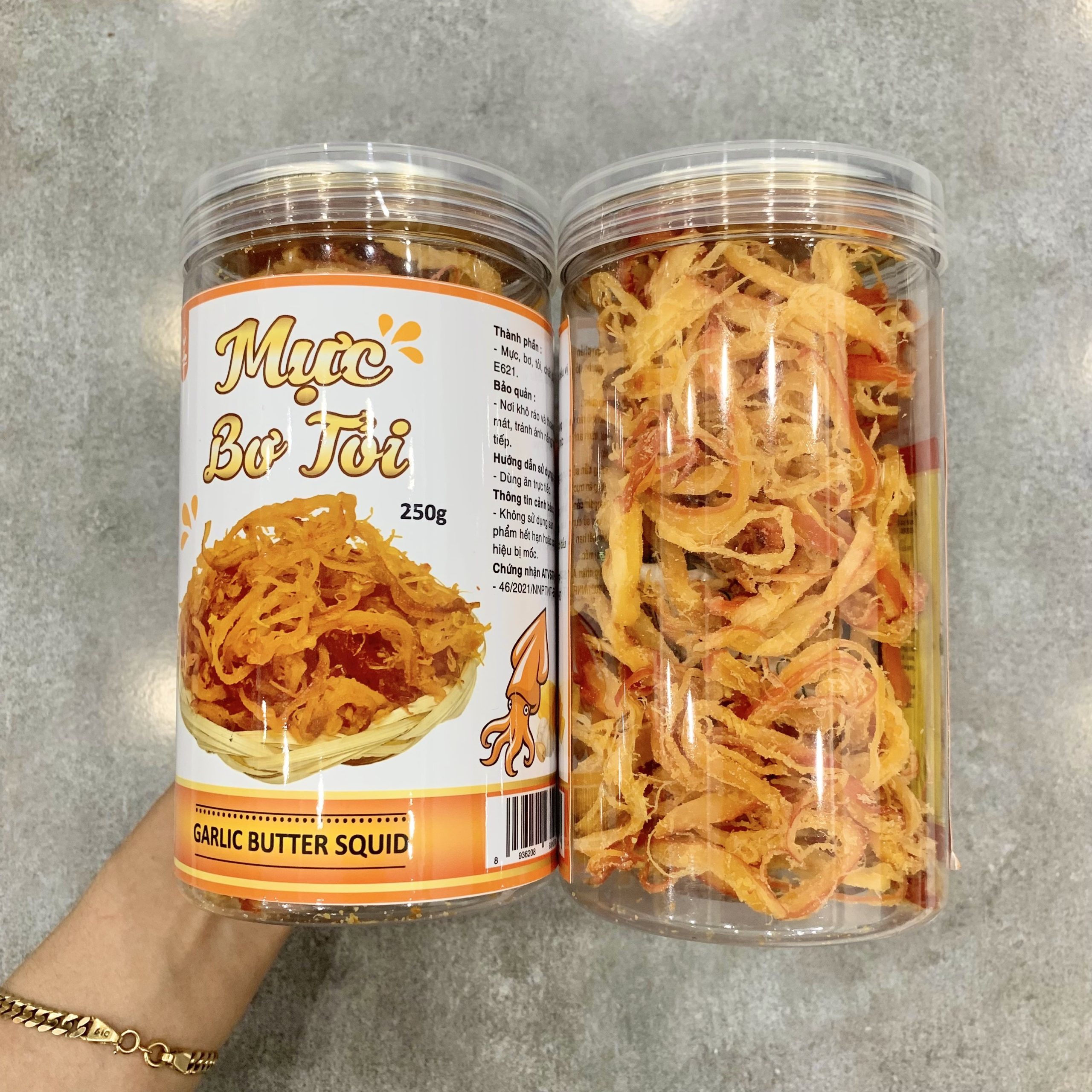 Mực Bơ Tỏi Thơm Ngon 250g Hộp Mực Bơ Tỏi Thơm Ngon 250g Hộp