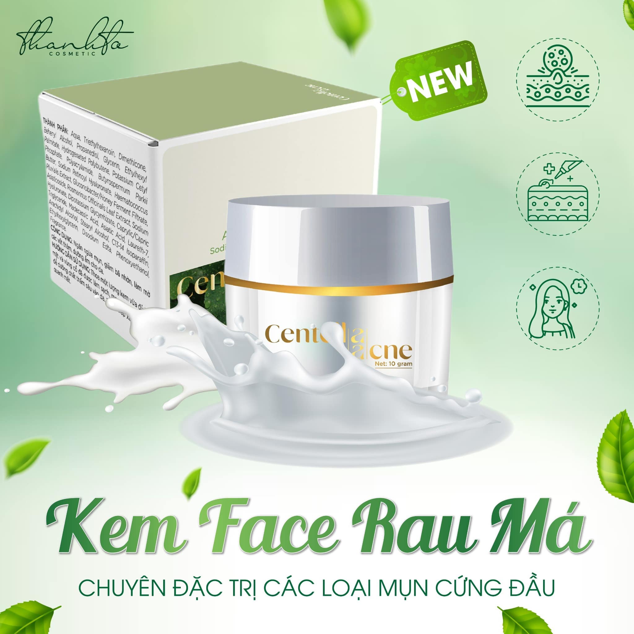 22960-373652981-962262521526001-4913368616414462102-n-1.jpg Kem Face Mụn Rau Má Jiuhe Centella Acne Thanh Tô Cosmetics 10g - FACEMUNJIUHE