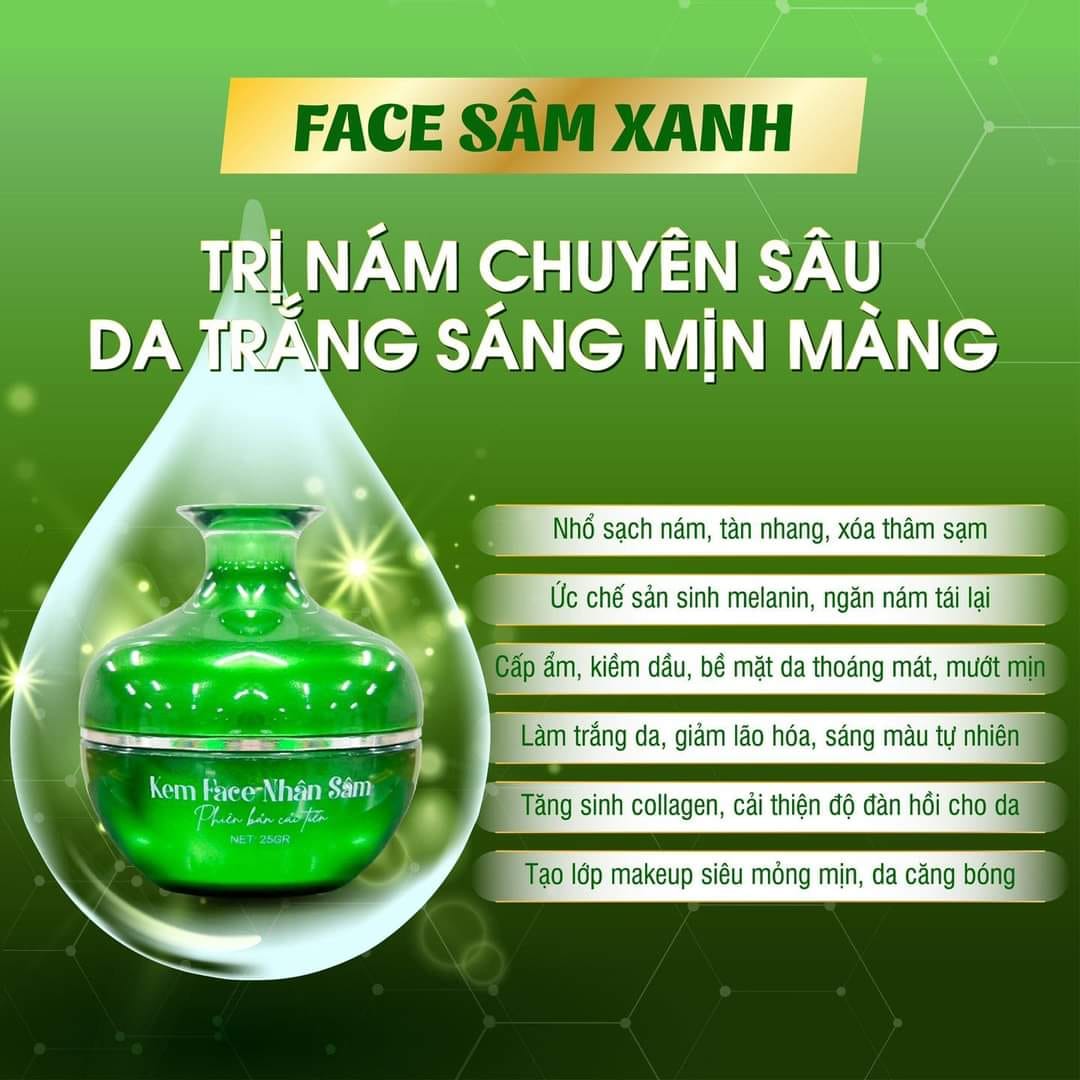 Kem Face Nhân Sâm Xanh N Collagen Phiên Bản Cải Tiến