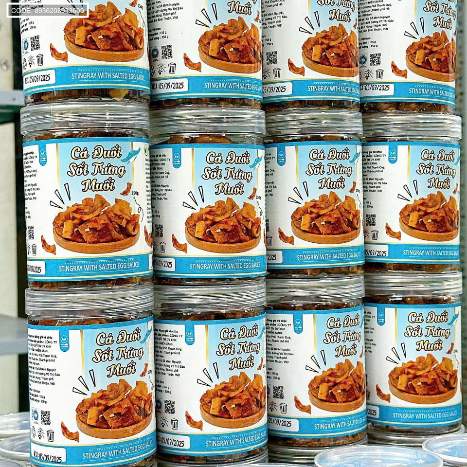 Cá Đuối Sốt Trứng Muối Thơm Ngon 250g Cá Đuối Sốt Trứng Muối Thơm Ngon 250g