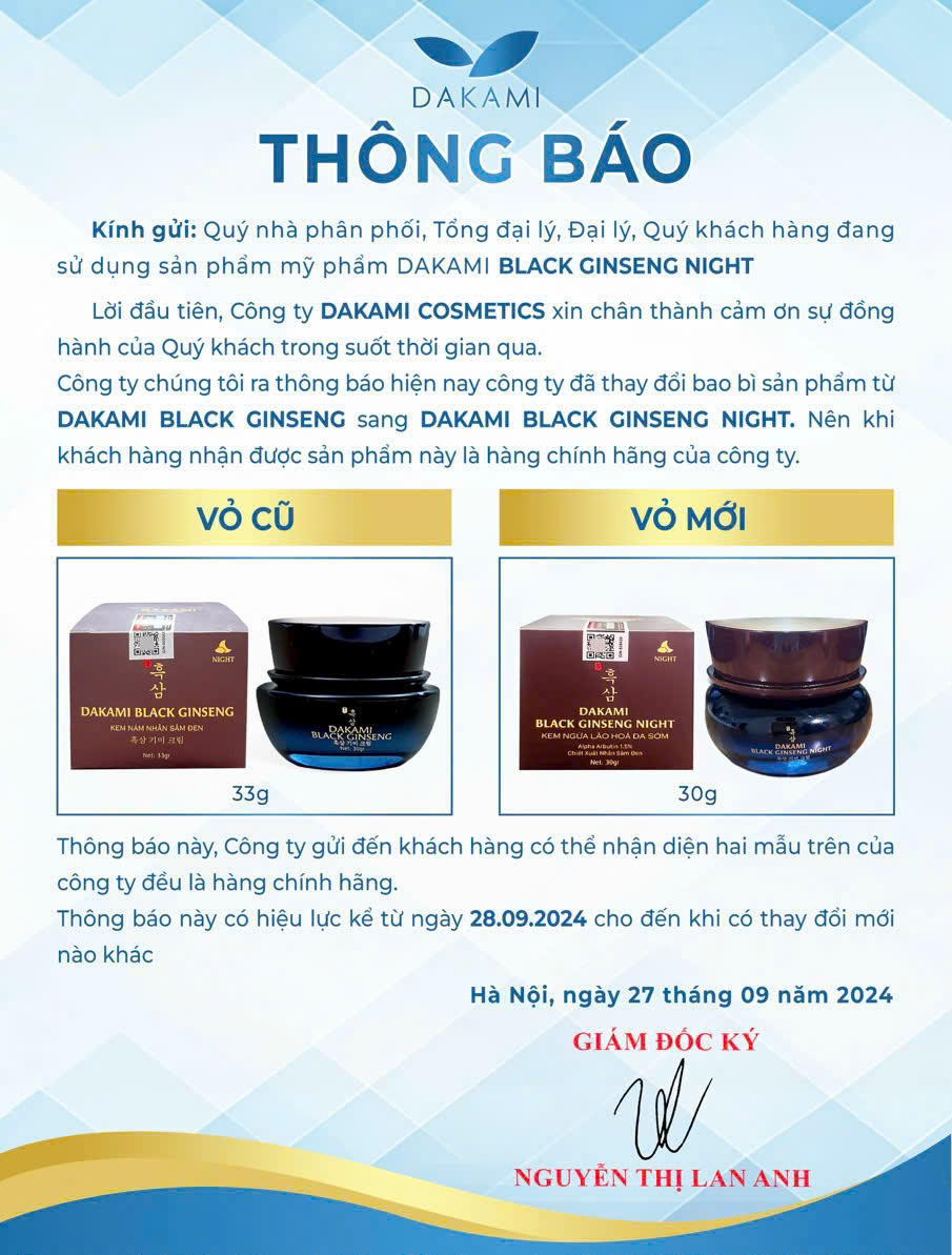 Shop sỉ kem Face Nám Nhân Sâm Đen Dakami Black Ginseng Shop sỉ kem Face Nám Nhân Sâm Đen Dakami Black Ginseng