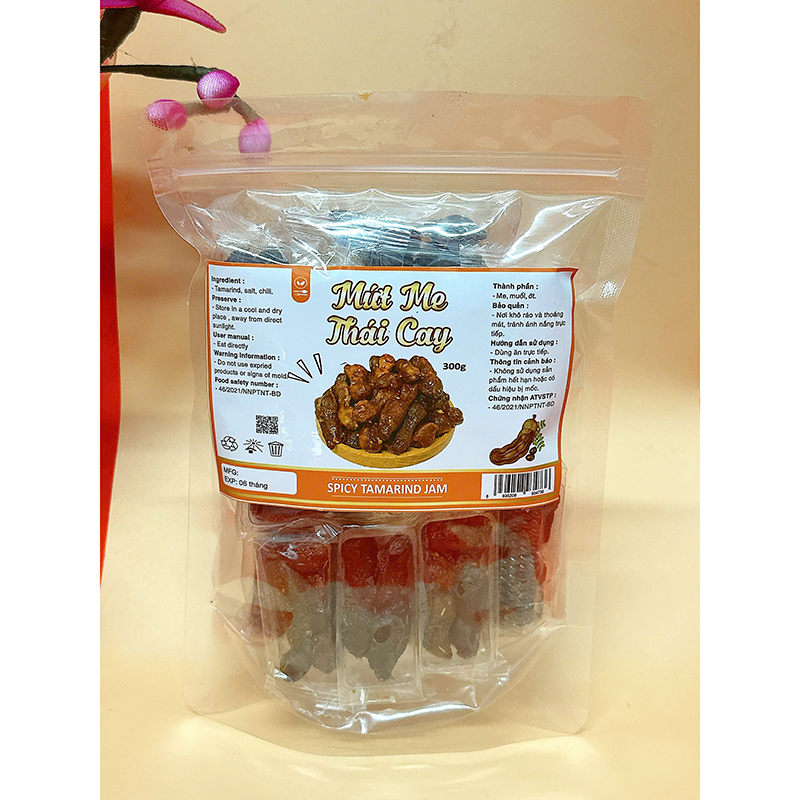 Mứt Me Thái Cay Túi Zip 300g Mứt Me Thái Cay Túi Zip 300g