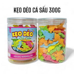 Kẹo Dẻo Cá Sấu Hộp Pet 300g - KDCSHP300