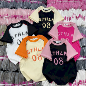 Áo Thun Nữ Cổ Tròn Baby Tee In Chữ STHLM 08 Mạc AH787 - AG1239