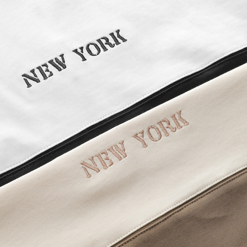 Shop sỉ áo Thun Nam Cổ Tròn Pack Horse Thêu Chữ New York Phối Hai Màu