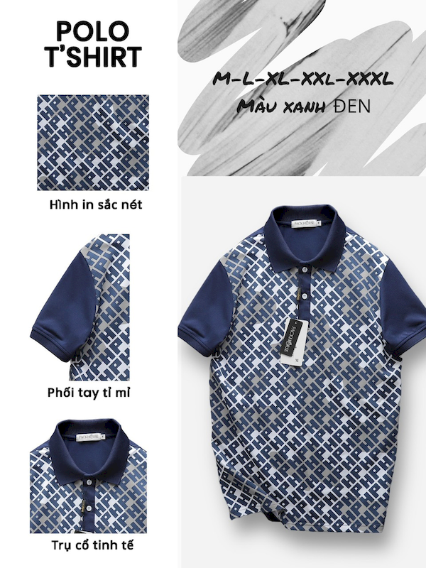 23818_z5290177297292-6911094bf3e018bb2e18d7be909c31e6_20240409072349-3.png Áo Thun Nam Cổ Bẻ Pack Hourse In Hoạ Tiết Chữ HP (Có size 3x) - CS220