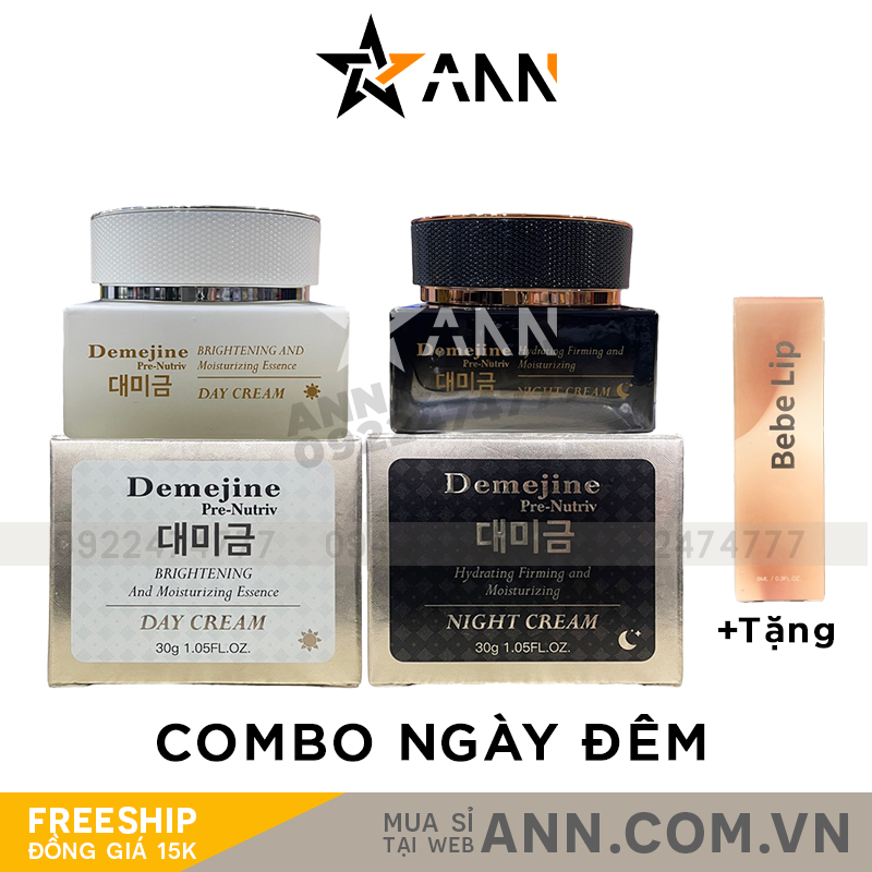 Combo Kem Face Ngày và Kem Face Đêm Demejine Tem TT Cosmetic Combo Kem Face Ngày và Kem Face Đêm Demejine Tem TT Cosmetic