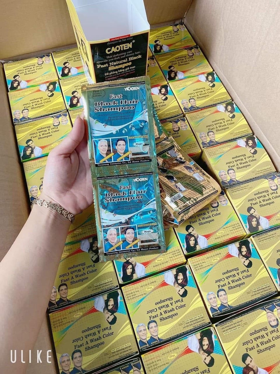 Dầu Gội Phủ Bạc YiCAOTEN Màu Đen Hộp 10gói Dầu Gội Phủ Bạc YiCAOTEN Màu Đen Hộp 10gói