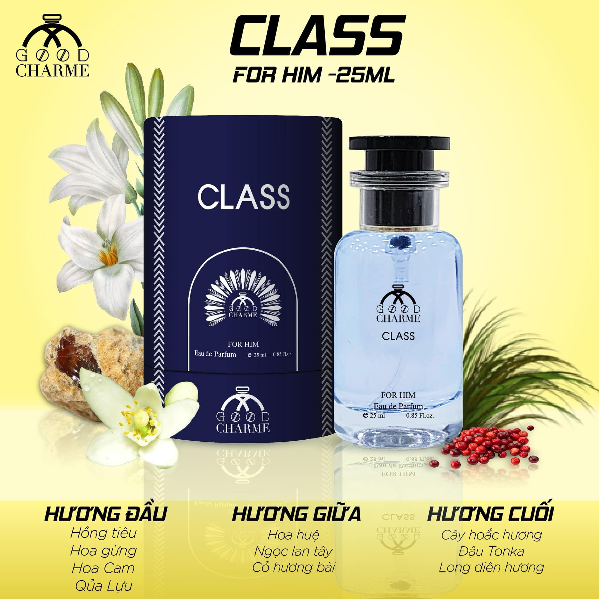 Nước Hoa Good Charme Class 25ml Mùi Nam Nước Hoa Good Charme Class 25ml Mùi Nam
