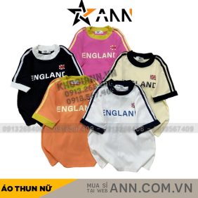 Áo thun nữ Baby Tee ôm body từ 35kg - 55kg In chữ ENGLAND - AG1359