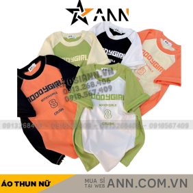 Áo thun nữ Baby Tee ôm body từ 35kg - 55kg In chữ và Số 8 - AG1360