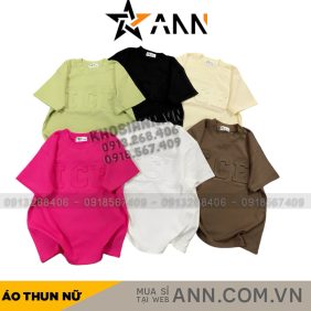 Áo thun nữ Baby Tee ôm body từ 35kg - 55kg In Nổi Chữ ICE - AG1362