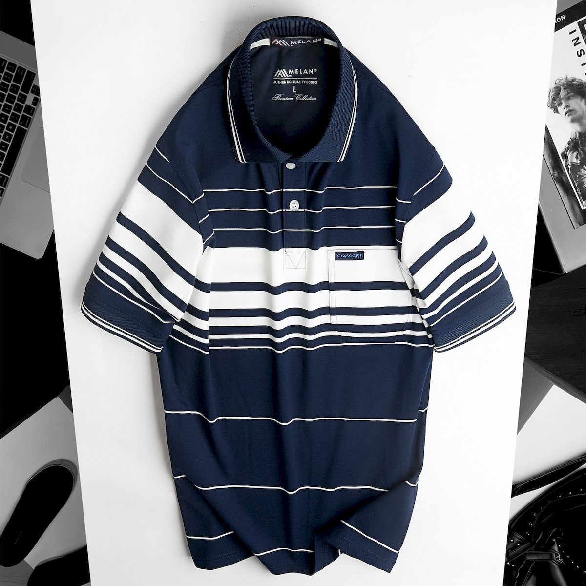 24097_z5460652053830-e9ef03362100314ad43c03f8d8d0ccdd_20240521094537-7.png Áo Thun Sọc Nam Trung Niên Phối Sọc Nhuyễn Có Túi Thun Cotton (Có size 3x) - AS056