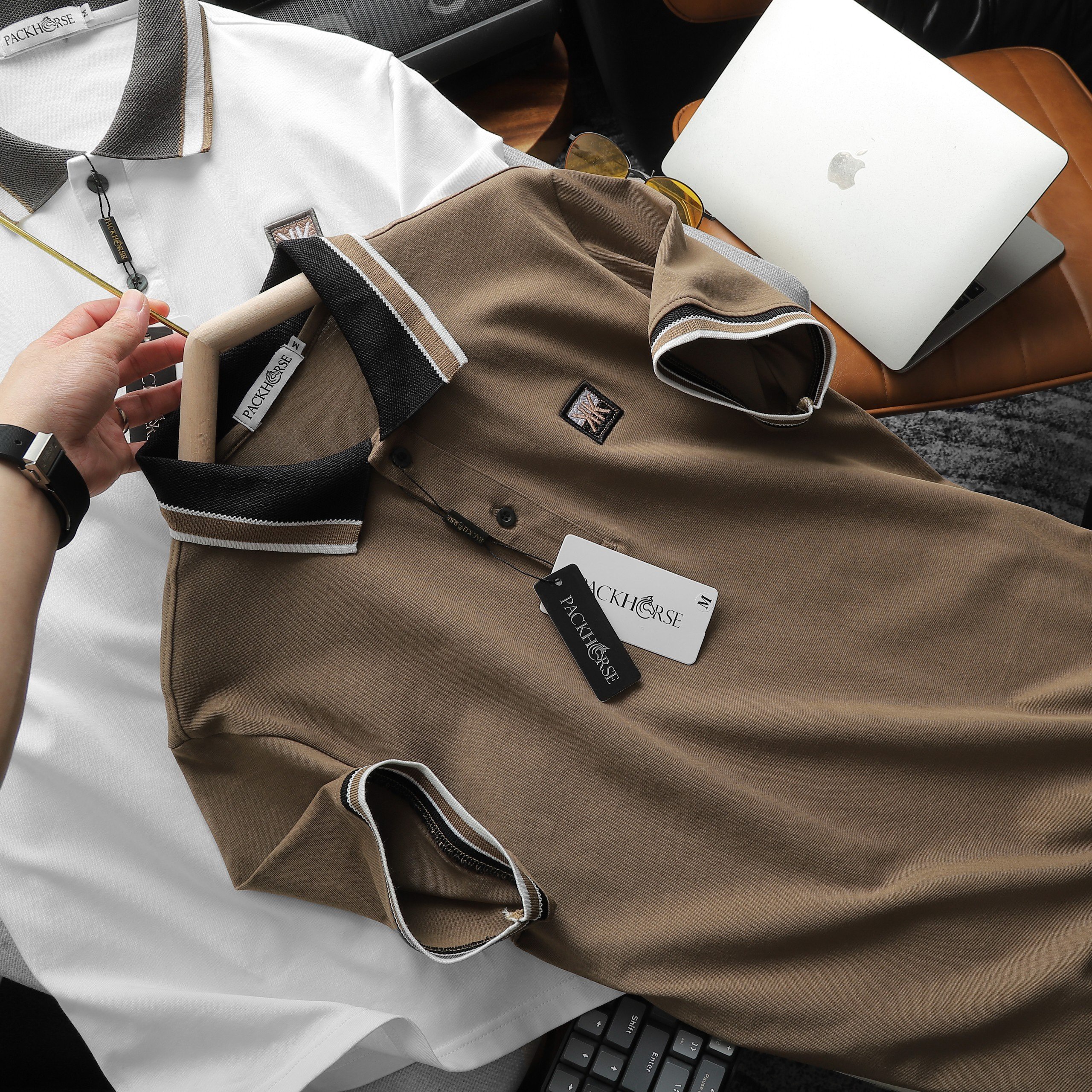 24098_z5371346446681-49428e419878a0a77865dc6b8bbfb8f8_20240422045657-2.jpg Áo Thun Nam Cổ Bẻ Pack Horse Thêu Nổi Logo Chữ KK (Có size 3x) - CS225