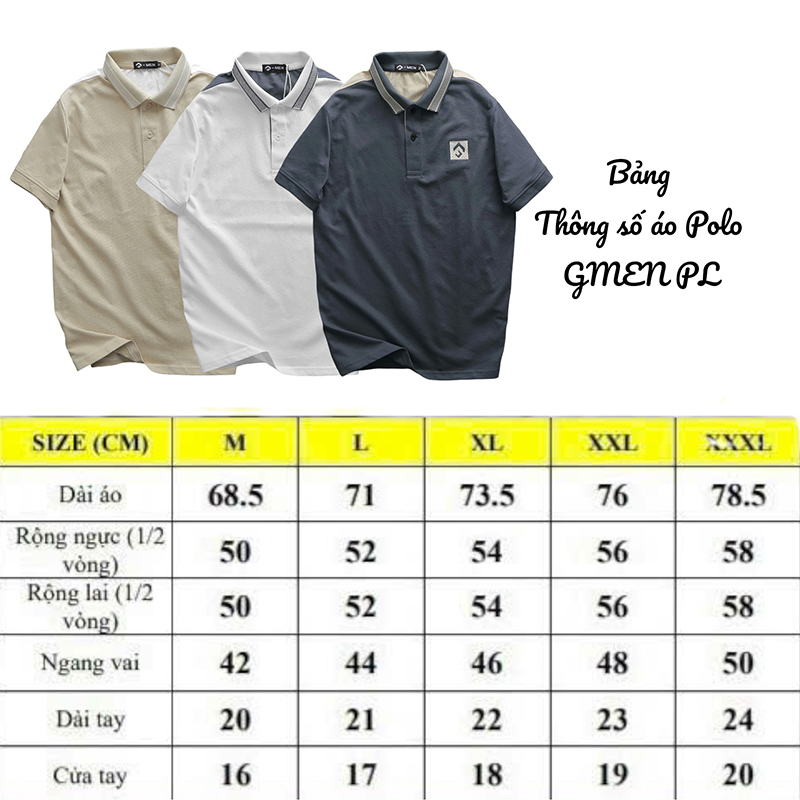 Áo Thun Nam Cổ Bẻ Thêu Nổi Logo Rubik (Có size 3x)