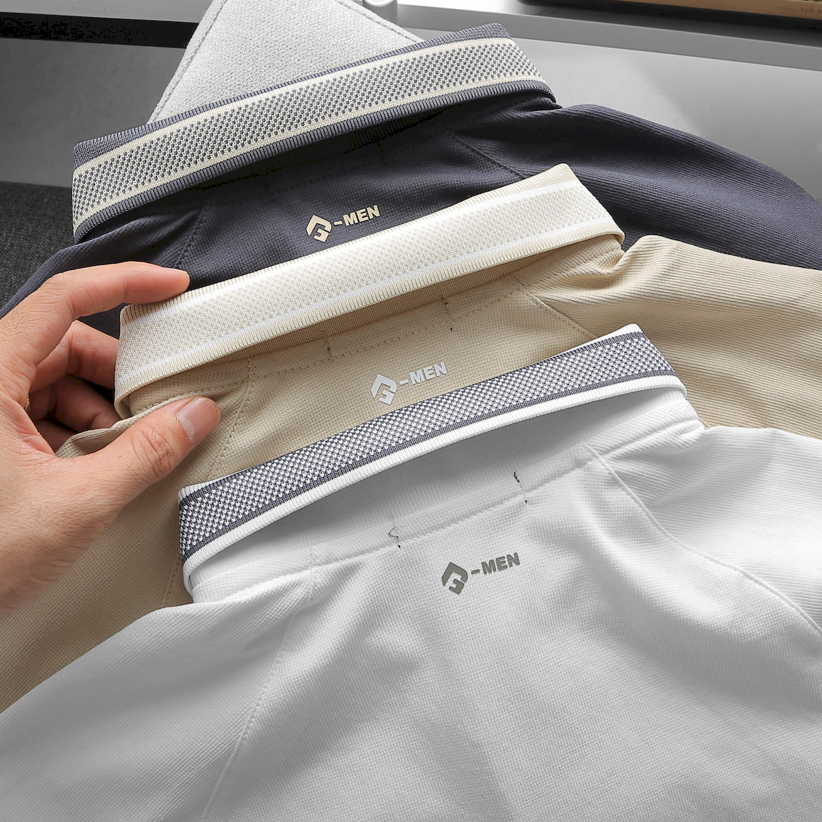 Áo Thun Nam Cổ Bẻ Thêu Nổi Logo Rubik (Có size 3x)