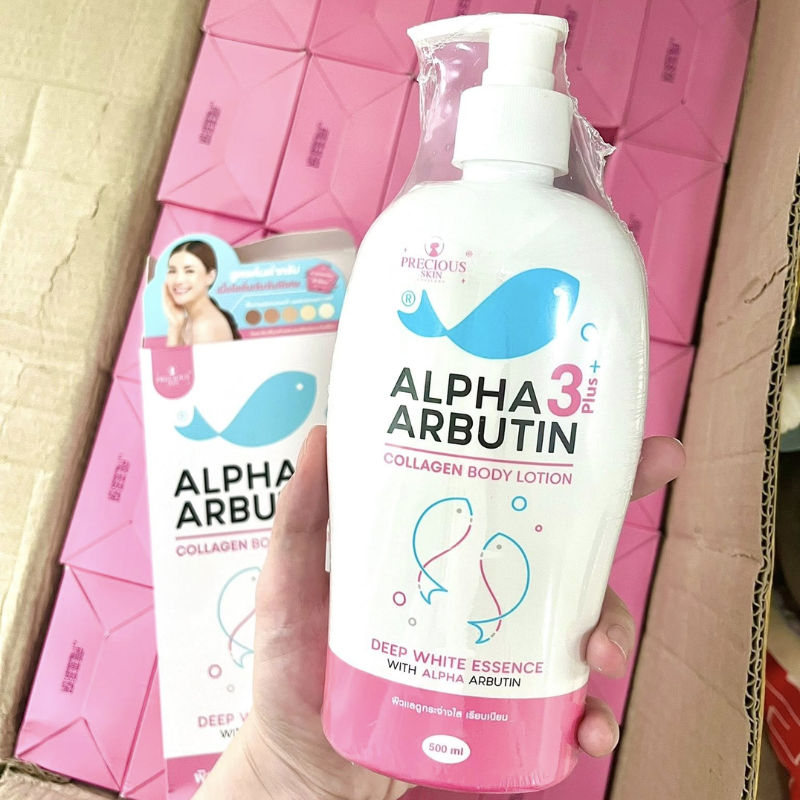 24272_29_20250816105429.png Kem Body Sữa Dưỡng Thể Alpha Arbutin 3 Plus + Collagen Lotion Dưỡng Trắng Da 500ml Precious - 8859690407116