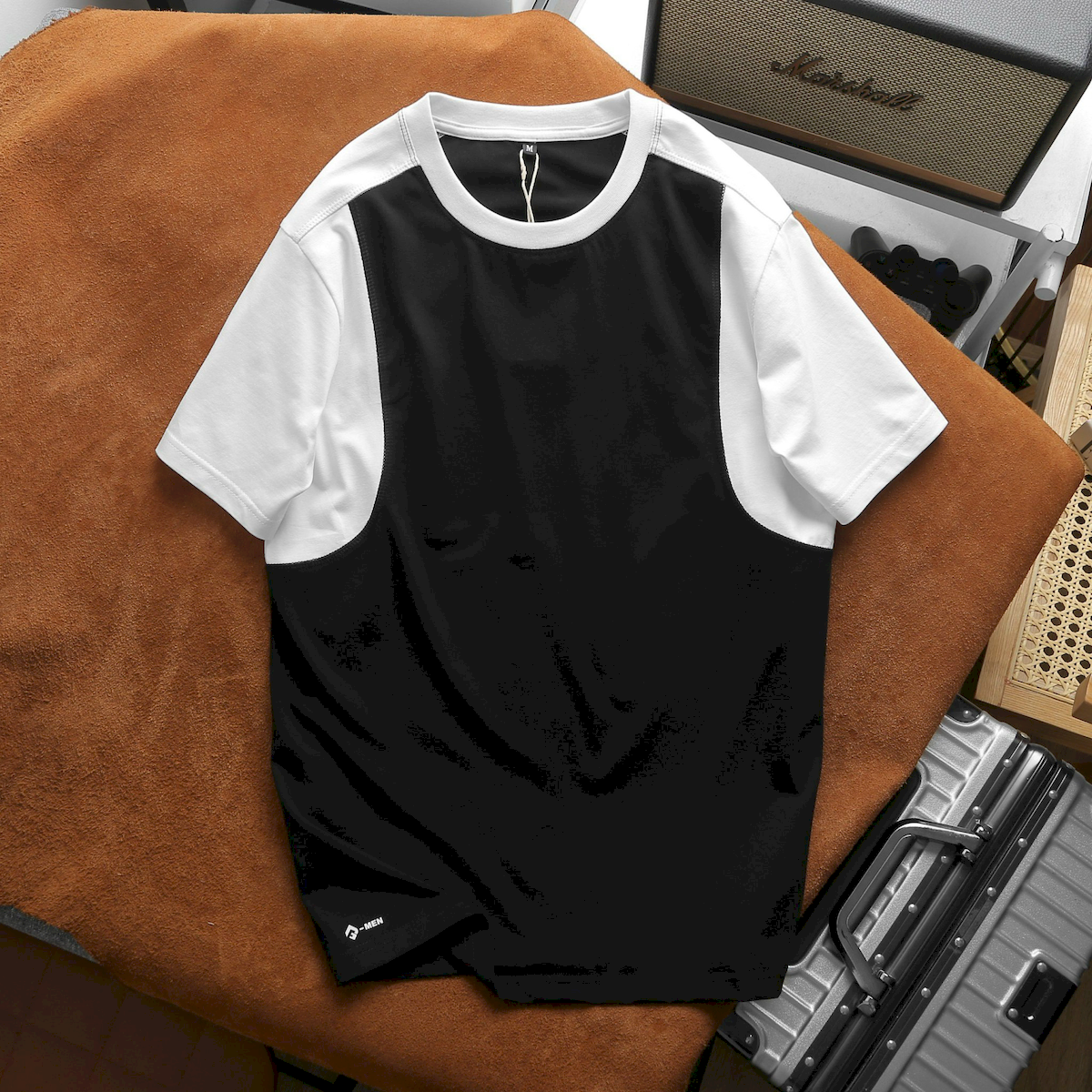 24337_z5463802888884-4573202f6440fbba55a4d9756b8cd8b2_20240522102738-2.png Áo Thun Nam Cổ Tròn Tay Phối Màu (Có Size 3x) - AB518