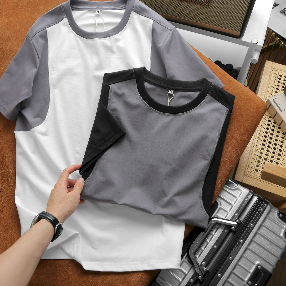 24337_z5463803193088-ab62626e08e14b97e5a821c164417ae4_20240522102741-2.png Áo Thun Nam Cổ Tròn Tay Phối Màu (Có Size 3x) - AB518