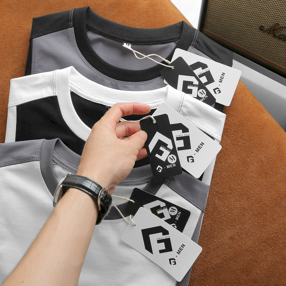 Áo Thun Nam Cổ Tròn Tay Phối Màu (Có Size 3x) Áo Thun Nam Cổ Tròn Tay Phối Màu (Có Size 3x)