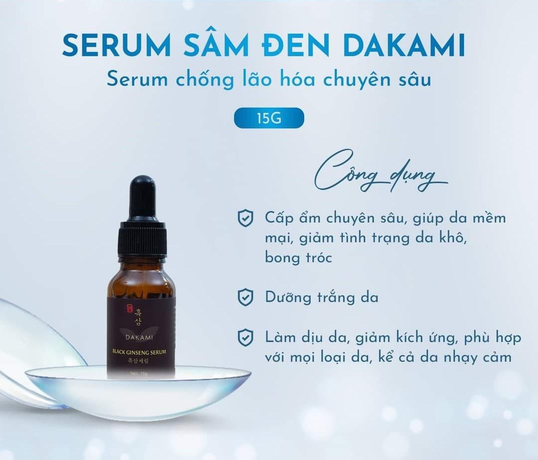 Serum Nhân Sâm Đen Dakami Black Ginseng 15g Serum Nhân Sâm Đen Dakami Black Ginseng 15g