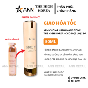 Kem Chống Nắng The High Korea Giúp Nâng Tone Da Trắng Hồng 50ml - Mẫu Mới Nhất 2025 - 8809326338741