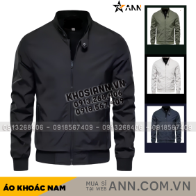 Áo khoác nam vải dù 2 lớp Yessir Áo Khoác Dù Nam Hai Lớp Trơn Cổ Đứng Tay Bo - AK092